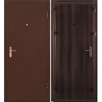 Металлическая дверь el'Porta Ультра Лайт 205x95 (антик медь/венге, левый)