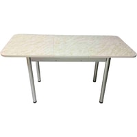Кухонный стол Solt Мила 3 (мрамор белый/ноги круглые хром)