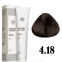 Крем-краска для волос Kaaral 360 Permanent Haircolor 4.18 (темно-коричн. пепельно-каштановый)