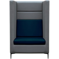 Интерьерное кресло Brioli Дирк (экокожа, L21 серый/L18 синий)
