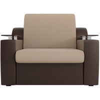 Кресло-кровать Лига диванов Сенатор 100701 80 см (бежевый/коричневый)