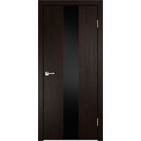 Межкомнатная дверь Velldoris Smart Z2 (венге, черное стекло)