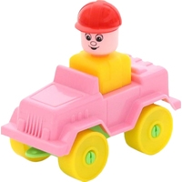 Легковой автомобиль Полесье Юный путешественник 55262 Автомобиль-джип (розовый)