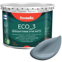 Краска Finntella Eco 3 Wash and Clean Harmaa F-08-1-3-LG276 2.7 л (серо-голубой)