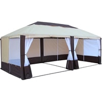 Тент-шатер Митек Пикник-Элит 4x3 м (бежевый/коричневый)
