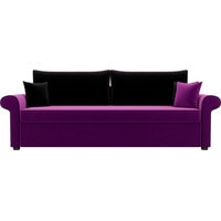 Диван Лига диванов Милфорд 31546 (микровельвет, фиолетовый/черный)