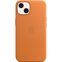 Чехол для телефона Apple MagSafe Leather Case для iPhone 13 (золотистая охра)
