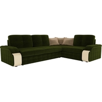 Угловой диван Mebelico Николь 60193 (зеленый/бежевый)