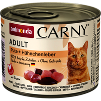 Консервированный корм для кошек Animonda Carny Adult с индейкой и куриной печенью 200 г