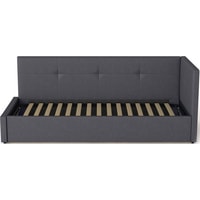 Кровать Craftmebel Киото 200x80 (без ПМ, рогожка, темно-серый)