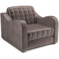 Кресло-кровать Мебель-АРС Барон №4 (бархат, серо-шоколадный Star Velvet 60 Coffee)