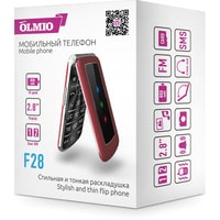 Кнопочный телефон Olmio F28 (красный)