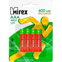 Аккумулятор Mirex AAA 600mAh 4 шт HR03-06-E4