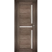 Межкомнатная дверь Юни Амати 18 90x200 (дуб шале-корица/матовое стекло)