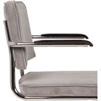 Интерьерное кресло Zuiver Ridge Rib (темно-серый/хром)