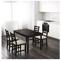 Кухонный стол Ikea Лерхамн (черный/коричневый) [103.612.23]