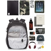 Школьный рюкзак Grizzly RU-132-2/1 (черный/серый)