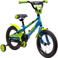 Детский велосипед Novatrack Extreme 16 (синий/зеленый, 2019)