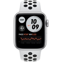 Умные часы Apple Watch Series 6 Nike 40 мм (алюминий серебристый/чистая платина)