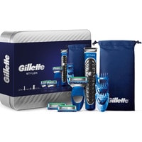 Подарочный набор Gillette Fusion Proglide 3 сменные кассеты + 3 насадки для бороды + чехол