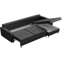 Угловой диван Mebelico Белфаст 59061 (экокожа, черный)