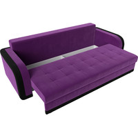 Диван Лига диванов Марсель 29521 (микровельвет, фиолетовый/черный)