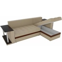 Угловой диван Лига диванов Атланта М 2 стола 100124 (правый, рогожка, бежевый)