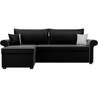 Угловой диван Лига диванов Милфорд 29074 (левый, экокожа, черный)