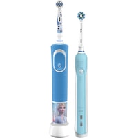 Комплект зубных щеток Oral-B Pro 1 Cross Action и Kids D16.513.1U + D100.410.2K (голубой)