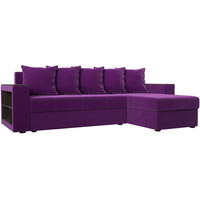 Угловой диван Лига диванов Дубай лайт правый 114171 (микровельвет фиолетовый)