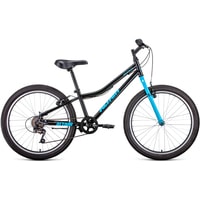 Велосипед Altair MTB HT 24 1.0 2021 (черный/голубой)