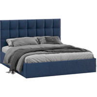 Кровать Трия Эмбер универсальный тип 1 160x200 (микровелюр Wellmart Blue)