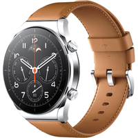 Умные часы Xiaomi Watch S1 (серебристый/коричневый, международная версия) в Пинске