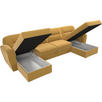 П-образный диван Лига диванов Бостон 109501 (микровельвет, желтый)