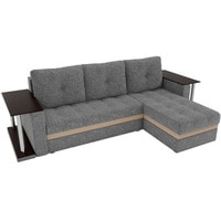 Угловой диван Craftmebel Атланта М угловой 2 стола (нпб, правый, серая рогожка)