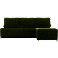 Угловой диван Mio Tesoro Берген правый (микровельвет, зеленый)