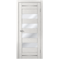 Межкомнатная дверь MDF-Techno Dominika 106 80x200 (дуб аляска белый, стекло лакобель белый) в Витебске