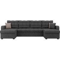 П-образный диван Лига диванов Ливерпуль 31473 (рогожка, серый)