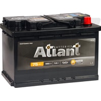 Автомобильный аккумулятор Atlant R+ (75 А·ч) серый