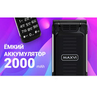 Кнопочный телефон Maxvi E10 (оранжевый)