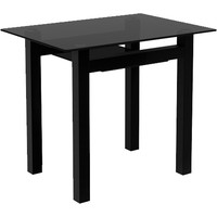 Кухонный стол Artglass Comfort Cleo (графит/черный)