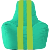 Кресло-мешок Flagman Спортинг С1.1-294 (бирюзовый/салатовый)