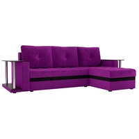 Угловой диван Craftmebel Атланта М угловой 2 стола (нпб, правый, фиолетовый вельвет)