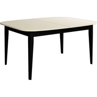 Кухонный стол Васанти плюс Партнер ПС-25 120-160x80 М (бежевый матовый/черный)