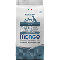 Сухой корм для собак Monge All Breeds Adult Monoprotein Trout, Rice and Potatoes (для всех пород с форелью, рисом и картофелем) 2.5 кг