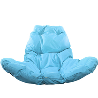 Подвесное кресло M-Group Капля Люкс 11030103 (белый ротанг/голубая подушка)