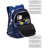Школьный рюкзак Grizzly RU-132-1/2 (синий/белый)