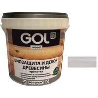 Пропитка GOL Wood Aqua Защитно-декоративная 0.9 кг (иней)