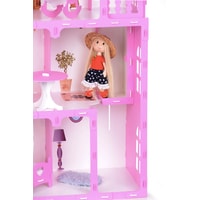 Кукольный домик Krasatoys Карина с мебелью 000301 (белый/розовый)