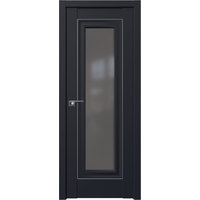 Межкомнатная дверь ProfilDoors 24U L 80x200 (черный матовый/графит/серебро)